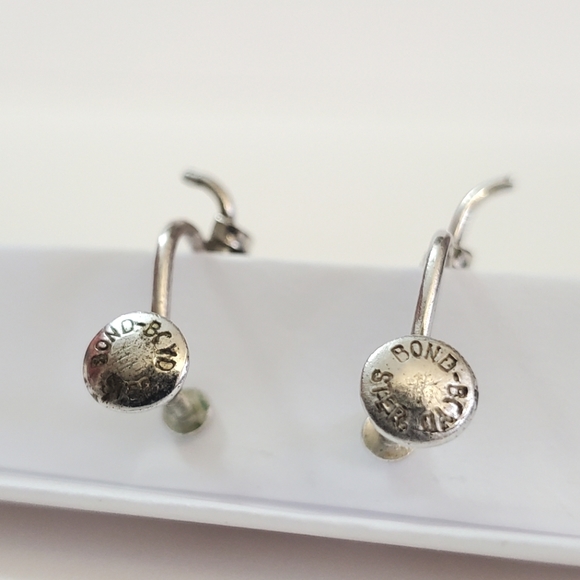 Vintage Sterling Silver Bond Boyd Calla Lily Screw-back Earrings - Picture 3 of 5